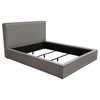 Cloud 43" Low Profile Eastern King Bed in Grey Fabric / CLOUDEKBEDGR