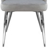 Grace Set of (2) Dining Chairs in Grey Velvet w/ Chrome Legs / GRACEDCGR2PK