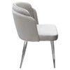Grace Set of (2) Dining Chairs in Grey Velvet w/ Chrome Legs / GRACEDCGR2PK