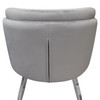 Grace Set of (2) Dining Chairs in Grey Velvet w/ Chrome Legs / GRACEDCGR2PK