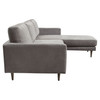 Kelsey Reversible Chaise Sectional in Grey Fabric / KELSEYSEGR