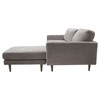 Kelsey Reversible Chaise Sectional in Grey Fabric / KELSEYSEGR