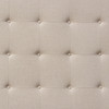 Madison Ave Tufted Wing Queen Bed in Sand Button Tufted Fabric / MADISONAVEQUBEDSD