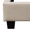 Madison Ave Tufted Wing Eastern King Bed in Sand Button Tufted Fabric / MADISONAVEEKBEDSD