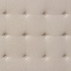 Madison Ave Tufted Wing Eastern King Bed in Sand Button Tufted Fabric / MADISONAVEEKBEDSD