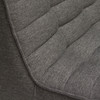 Marshall Scooped Seat Armless Chair in Grey Fabric / MARSHALLACGR