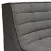 Marshall Scooped Seat Armless Chair in Grey Fabric / MARSHALLACGR