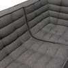 Marshall 3PC Corner Modular Sectional w/ Scooped Seat in Grey Fabric / MARSHALL3PCGR