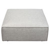 Vice Square Ottoman in Barley Fabric / VICEOTBA