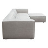 Vice 4PC Modular Sectional in Barley Fabric with Ottoman / VICE4PCBA