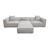 Vice 4PC Modular Sectional in Barley Fabric with Ottoman / VICE4PCBA