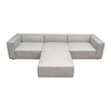 Vice 4PC Modular Sectional in Barley Fabric with Ottoman / VICE4PCBA
