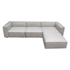 Vice 4PC Modular Sectional in Barley Fabric with Ottoman / VICE4PCBA