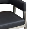 Adele Set of Two Counter Height Chairs in Black Leatherette w/ Brushed Stainless Steel Leg / ADELESTBL2PK