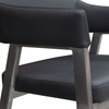 Adele Set of Two Counter Height Chairs in Black Leatherette w/ Brushed Stainless Steel Leg / ADELESTBL2PK