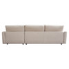 Arcadia 2PC Reversible Chaise Sectional w/ Feather Down Seating in Cream Fabric / ARCADIACM2PC