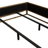 Empire Eastern King Bed in Sand Fabric with Hand brushed Gold Metal Frame / EMPIREEKBEDSD