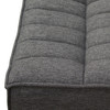 Marshall Scooped Seat Ottoman in Grey Fabric / MARSHALLOTGR