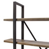 Montana 73" 4-Tiered Shelf Unit in Rustic Oak Finish with Iron Frame / MONTANASHRO