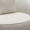 Raven Chair in Light Cream Fabric w/ Brushed Silver Accent Trim / RAVENCHCM