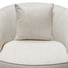 Raven Chair in Light Cream Fabric w/ Brushed Silver Accent Trim / RAVENCHCM