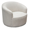 Raven Chair in Light Cream Fabric w/ Brushed Silver Accent Trim / RAVENCHCM