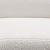 Simone Curved Sofa in White Faux Sheepskin Fabric / SIMONESOWH