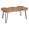Joss Natural Acacia One of a Kind Live Edge Rectangle Cocktail Table w/ Black Hairpin Legs / JOSSRCTNA
