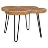 Joss Natural Acacia One of a Kind Live Edge Square Cocktail Table w/ Black Hairpin Legs / JOSSSCTNA