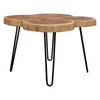 Joss Natural Acacia One of a Kind Live Edge Square Cocktail Table w/ Black Hairpin Legs / JOSSSCTNA