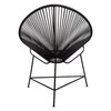 Sativa 2-Pack Accent Chair in Black Rope w/ Black Iron Rod Frame / SATIVACHBL2PK