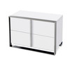 Nova Domus Francois - Modern White & Stainless Steel Nightstand / VGHBVIGU2-WHT-NS