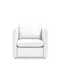 Divani Casa Tamworth - Modern White Leather Swivel Lounge Chair / VGEVN912-WHT-CH