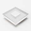Modrest Clarion - Modern White & Clear Glass Coffee Table / VGBBLE638E-WHT