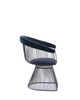 Modrest Chandler - Modern Black Velvet & Black Stainless Steel Dining Chair / VGZAY007-1-BLK-DC
