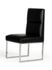 A&X Carla - Modern Black Leatherette Dining Chair (Set of 2) / VGUNAC022-BLK-DC