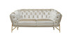 Divani Casa Stella - Transitional Beige Velvet Loveseat / VGCA2020-BEIGE-L