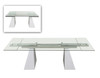 Modrest Latrobe - Modern Extendable Quartz Stone & Glass Dining Table / VGYFDT8765-5-DT-WHT