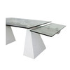 Modrest Latrobe - Modern Extendable Quartz Stone & Glass Dining Table / VGYFDT8765-5-DT-WHT