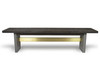 Modrest June - Modern Dark Grey Concrete & Walnut Dining Bench / VGGR639080-WAL-BENCH