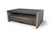 Modrest June - Modern Dark Grey Concrete & Walnut Coffee Table / VGGR639081-WAL-CT