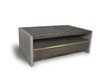 Modrest June - Modern Dark Grey Concrete & Walnut Coffee Table / VGGR639081-WAL-CT