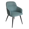 Modrest Scranton - Modern Teal & Black Dining Chair / VGYFDC1074-TEAL-DC
