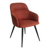 Modrest Scranton - Modern Orange & Black Dining Chair / VGYFDC1074-ORG-DC