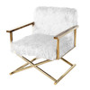 Modrest Haxtun - Modern Cream Sherpa Accent Chair / VGMFMC-4210-WHT-CH