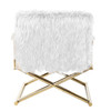 Modrest Haxtun - Modern Cream Sherpa Accent Chair / VGMFMC-4210-WHT-CH