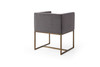 Modrest Marty - Modern Dark Grey & Copper Antique Brass Dining Chair / VGVCB8368-DGRY-DC
