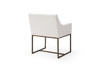 Modrest Elijah - Modern Off White & Copper Antique Brass Dining Chair / VGVCB8363-WHT-DC