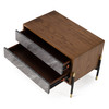 Nova Domus Metcalf - Mid-Century Walnut & Grey Nightstand / VGMAQT-S831-BR-120-WAL-NS