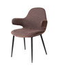 Modrest Bontura - Modern Brown Fabric & Leatherette Accent Chair / VGOBTY147-BRN-CH